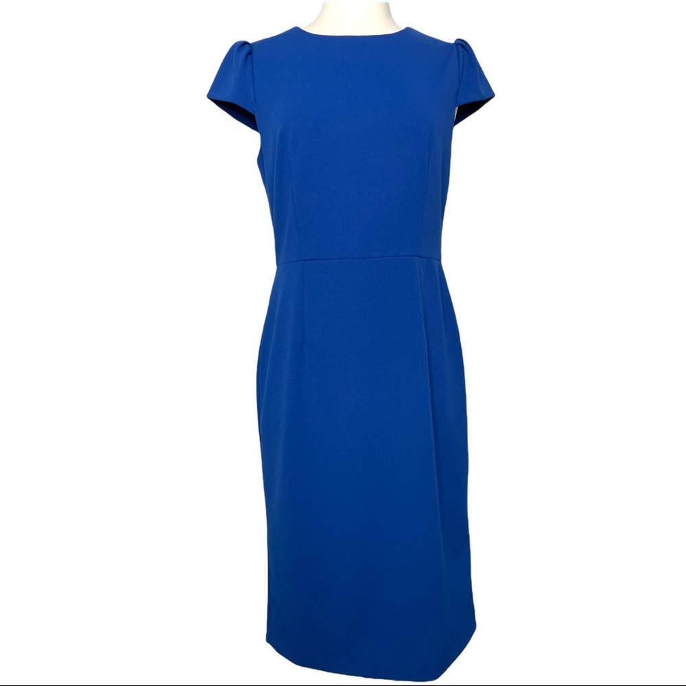 Betsey Johnson short sleeve sheath dress blue sz 8